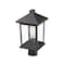 Z-Lite Portland 1 Light Post Mount Light, Black & Clear Beveled 531PHMR-BK - alternate 6